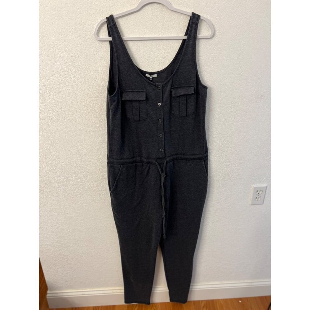 NWT: Z Supply Charcoal Gray Sleeveless Utility Jumpsuit